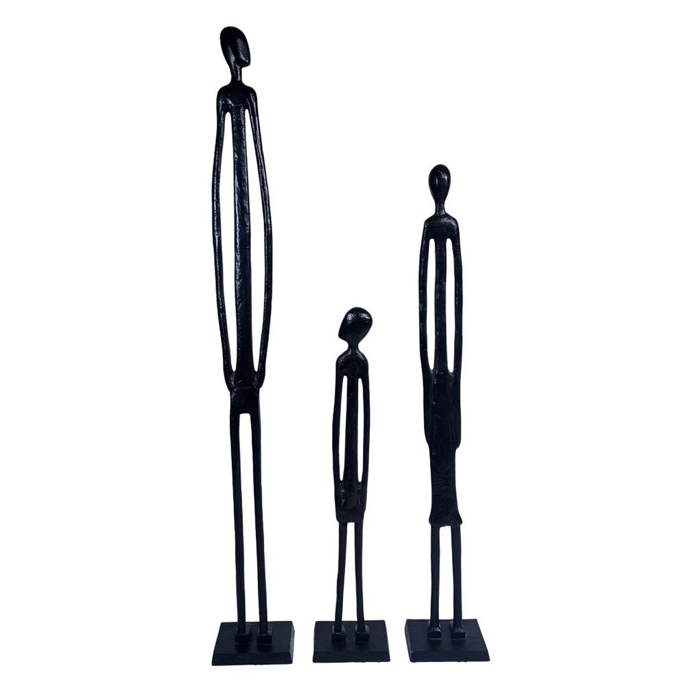 POTTERY BARN BRONZE CAST SHADOW BRUTALIST GIACOMETTI  ABSTRACT FAMILY SCULPTURES